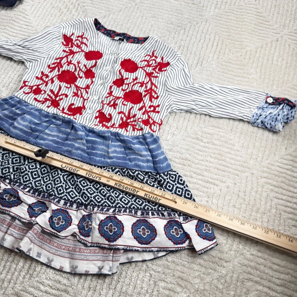 John Mark Tunic Top Women XS Tiered Boho Artsy Chic Peplum Whimsical Cottagrcore - Picture 5 of 10